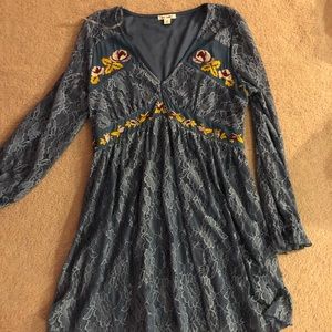 blue lace dress